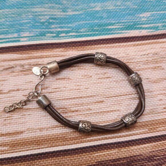 Premier Designs Cheyenne Bracelet Brown Leather Retired - Picture 4 of 5